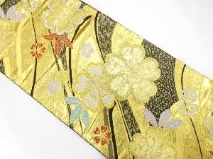 アンティーク 波に桜模様織出し袋帯(材料)